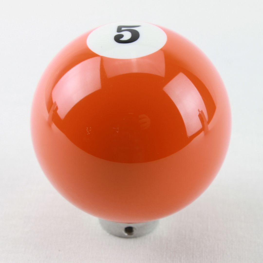 Orange 5 Pool Ball Gear Shifter Handle Shift Knob Column Floor Hot Rat